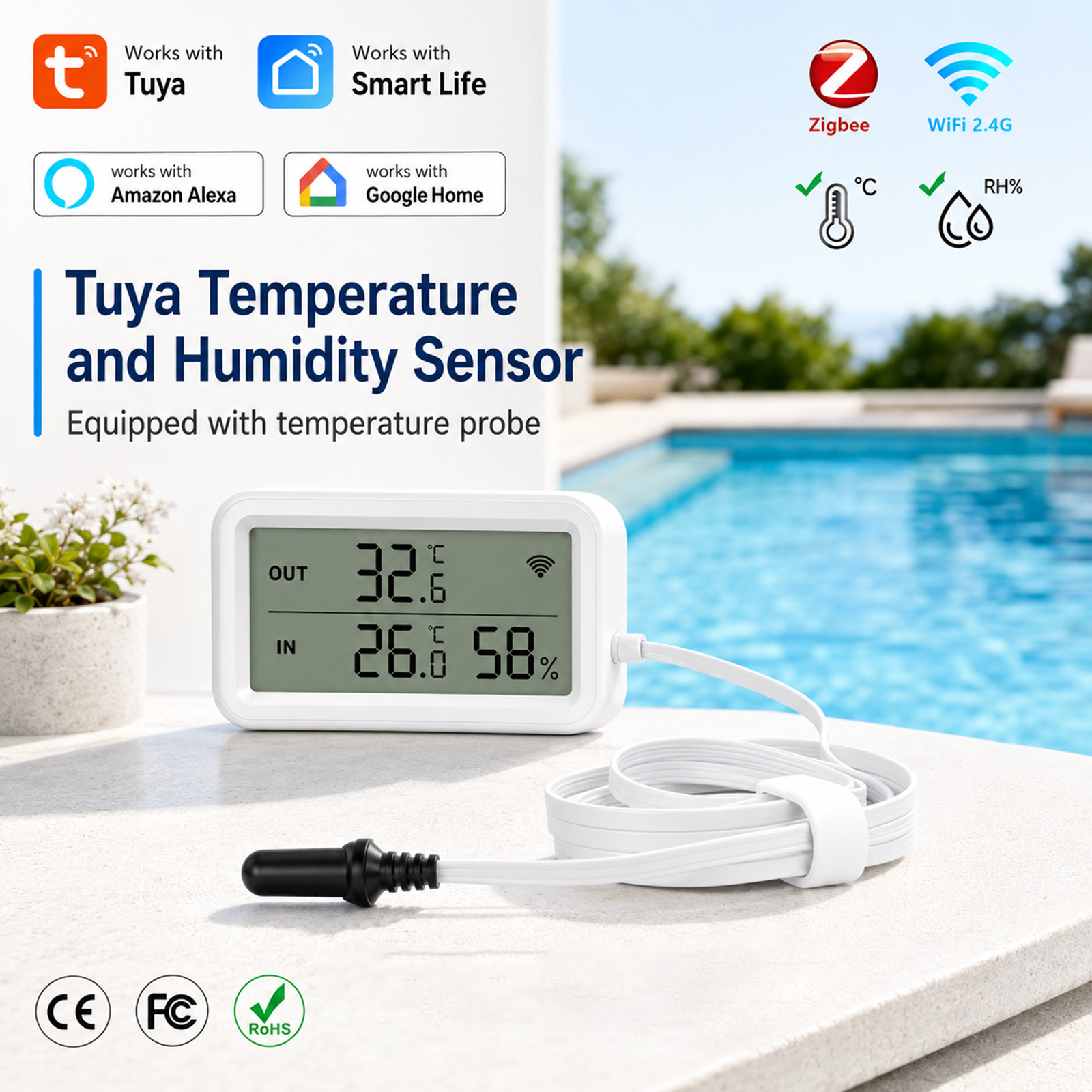 Sonda Externa Impermeable de T - Digital Hygrometer Probe reseña y precio