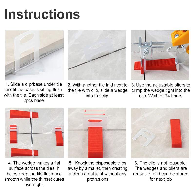 100 clips de sistema de nivela - Ceramic Tile Floor reseña y precio